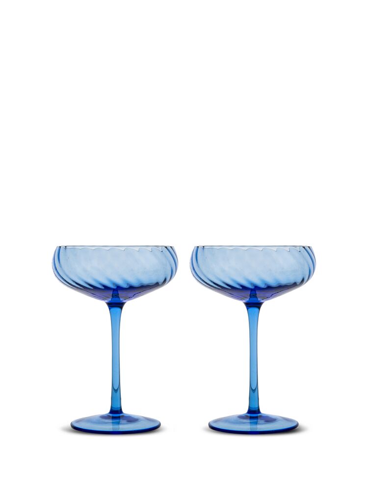 BYON Opacity blå champagenglas